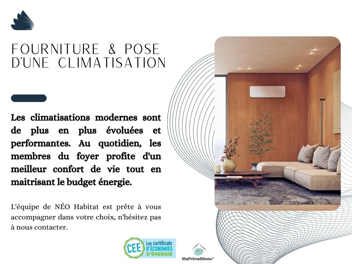 Fourniture & Pose d'une climatisation